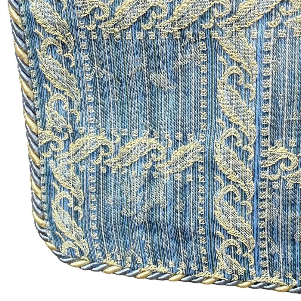 Blue Tapestry Pillow Sham Standard Size 20x30 Woven Jacquard Pillowcase
